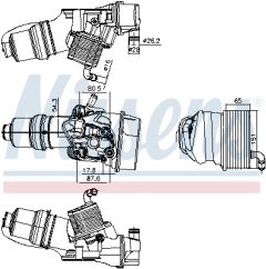 NISSENS 91309 — Radiator ulei motor