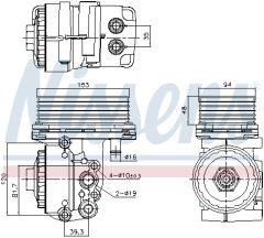 NISSENS 91327 — Radiator ulei motor