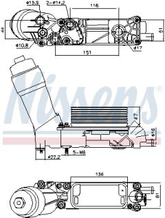 NISSENS 91335 — Radiator ulei motor