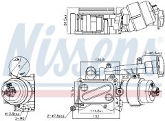 NISSENS 91346 — Radiator ulei motor