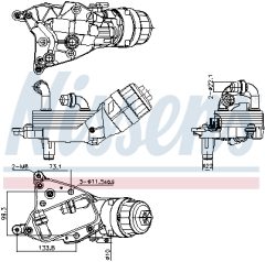 NISSENS 91349 — Radiator ulei motor