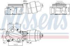 NISSENS 91357 — Radiator ulei motor