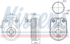 NISSENS 91372 — Масляный радиатор