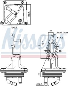 NISSENS 91375 — Масляный радиатор