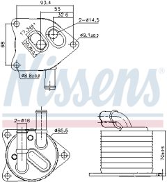 NISSENS 91396 — Радиатор масла АКПП