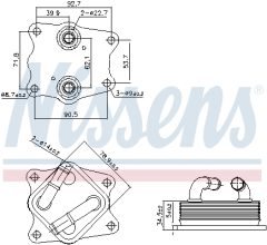 NISSENS 91442 — Radiator ulei motor