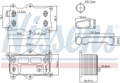 NISSENS 91472 — Radiator ulei motor