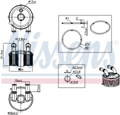 NISSENS 91507 — Radiator ulei cutie de viteze automată
