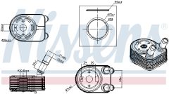 NISSENS 91584 — Radiator ulei motor
