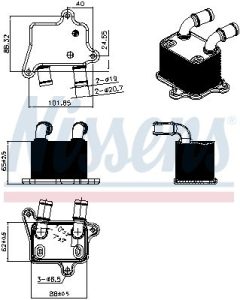 NISSENS 91588 — Радиатор масла АКПП