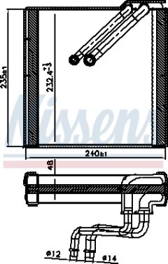 NISSENS 92371 — Evaporator aer condiționat