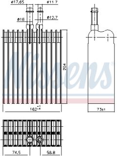 NISSENS 92378 — Evaporator aer condiționat