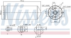 NISSENS 95056 — Filtru deshidrator aer condiționat