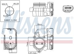 NISSENS 955006 — Clapetă de accelerație