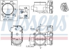NISSENS 955010 — Дроссельная заслонка