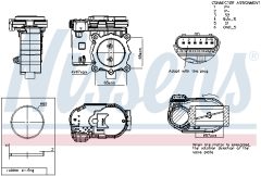 NISSENS 955011 — Clapetă de accelerație