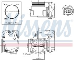 NISSENS 955041 — Clapetă de accelerație