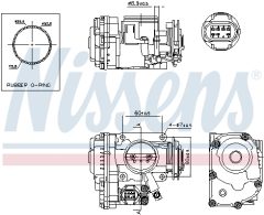 NISSENS 955042 — Clapetă de accelerație