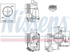 NISSENS 955053 — Clapetă de accelerație