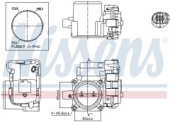 NISSENS 955054 — Clapetă de accelerație