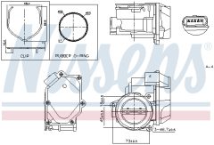 NISSENS 955055 — Clapetă de accelerație