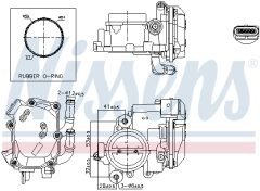 NISSENS 955056 — Clapetă de accelerație