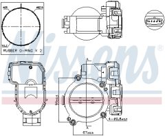 NISSENS 955076 — Clapetă de accelerație