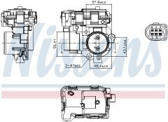 NISSENS 955082 — Clapetă de accelerație