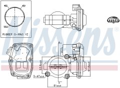 NISSENS 955089 — Clapetă de accelerație