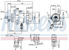 NISSENS 95509 — Filtru deshidrator aer condiționat