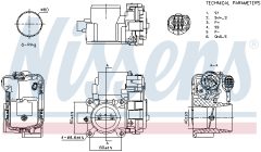 NISSENS 955090 — Clapetă de accelerație