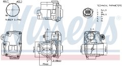 NISSENS 955095 — Clapetă de accelerație