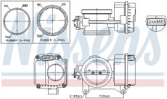 NISSENS 955096 — Дроссельная заслонка