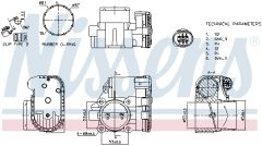 NISSENS 955103 — Clapetă de accelerație