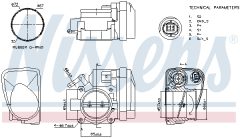 NISSENS 955122 — Clapetă de accelerație