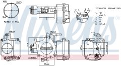 NISSENS 955126 — Clapetă de accelerație