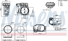 NISSENS 955153 — Clapetă de accelerație