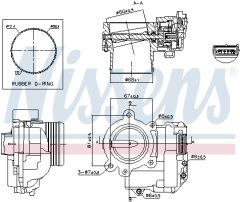 NISSENS 955171 — Clapetă de accelerație
