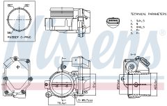 NISSENS 955176 — Clapetă de accelerație
