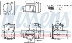 NISSENS 955187 — Clapetă de accelerație