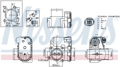 NISSENS 955191 — Clapetă de accelerație