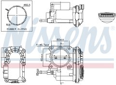 NISSENS 955229 — Clapetă de accelerație