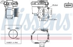 NISSENS 955291 — Clapetă de accelerație
