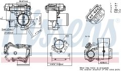 NISSENS 955308 — Clapetă de accelerație