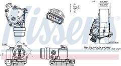 NISSENS 955334 — Clapetă de accelerație