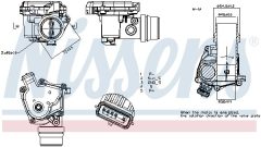 NISSENS 955364 — Clapetă de accelerație