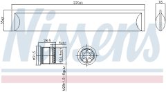 NISSENS 95554 — Filtru deshidrator aer condiționat