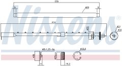NISSENS 95580 — Filtru deshidrator aer condiționat