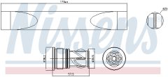 NISSENS 95620 — Filtru deshidrator aer condiționat