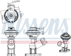 NISSENS 98343 — Клапан EGR